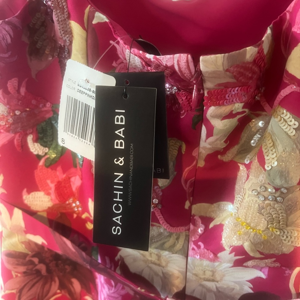 Sachin + Babi Vibrant Pink Floral Dress